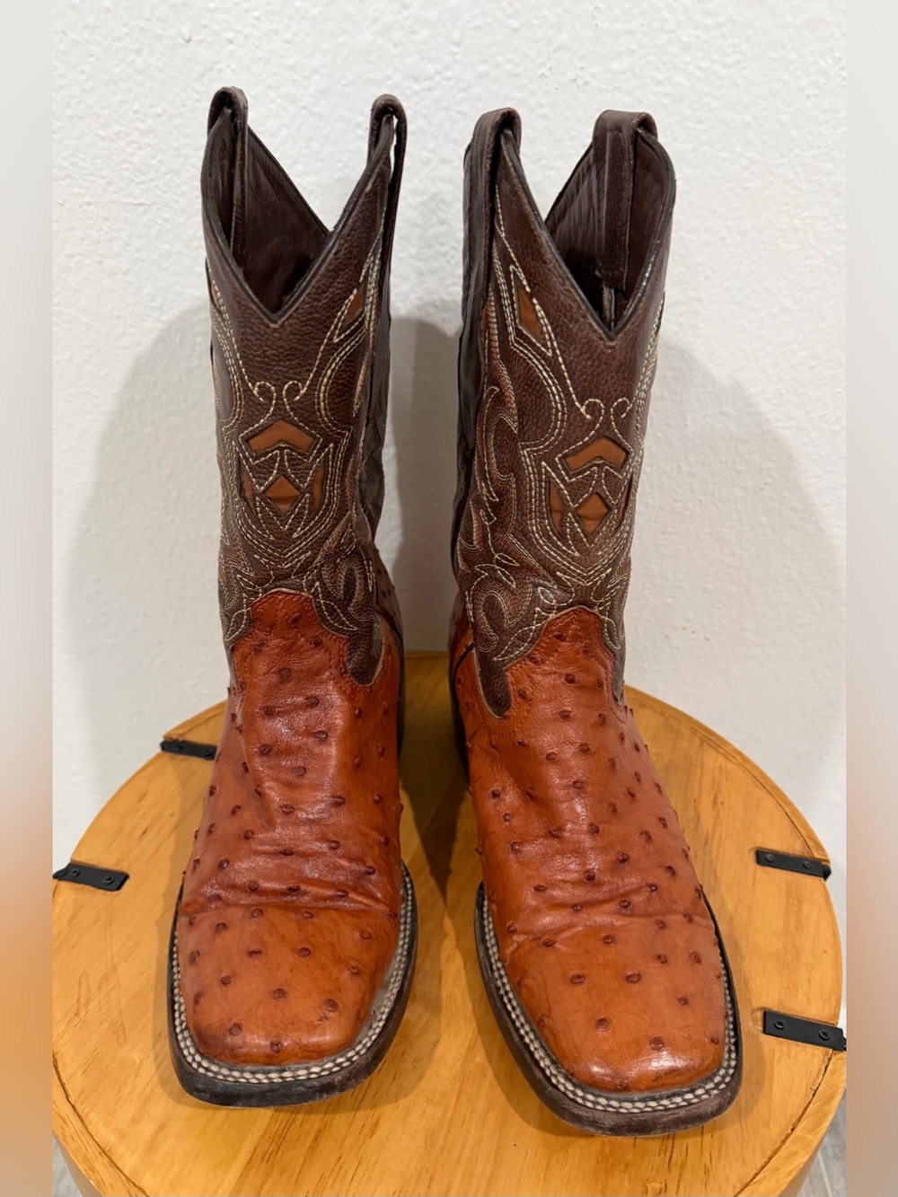 El Pajal Ostrich skin men cowboy boot size 27